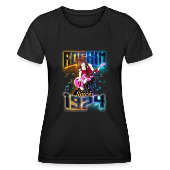 Rockin Since 1974 Rockmusik Fan 48. Geburtstag - Frauen Funktions-T-Shirt - Schwarz - Vorne - AI Model Female 172 light (172cm)