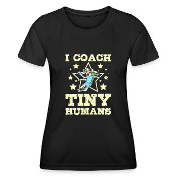 J’entraîne de minuscules humains Handball - T-shirt sport Femme - noir - Devant - AI Model Female 172 light (172cm)