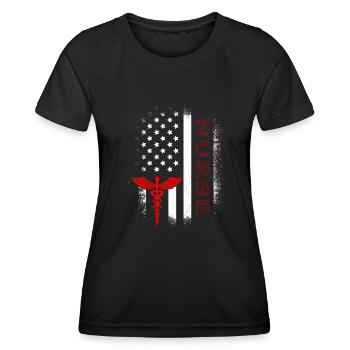 USA Doctor Nurse Best Nurse - Women's Functional T-Shirt - black - Front - AI Model Female 172 light (172cm)