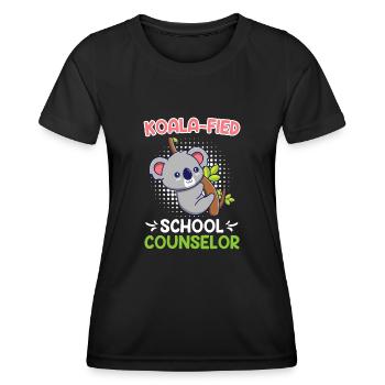 Koala - fied Qualified School Companion - Women's Functional T-Shirt - black - Front - AI Model Female 172 light (172cm)