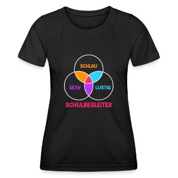 Schulbegleitung Schlau sexy lustig Schulbegleiter - Frauen Funktions-T-Shirt - Schwarz - Vorne - AI Model Female 172 light (172cm)
