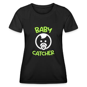 Baby catcher I am the midwife - Women's Functional T-Shirt - black - Front - AI Model Female 172 light (172cm)