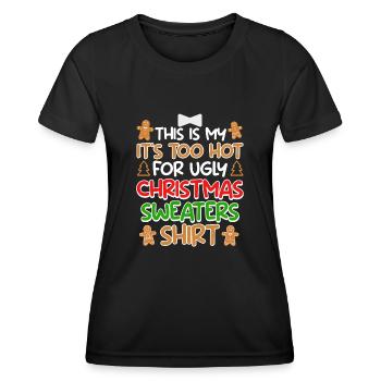 Lustiger Weihnacht Spruch - Frauen Funktions-T-Shirt - Schwarz - Vorne - AI Model Female 172 light (172cm)