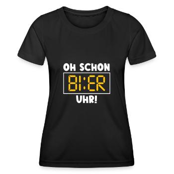 Beer Sayings Funny Saying - Women's Functional T-Shirt - black - Front - AI Model Female 172 light (172cm)