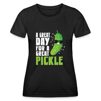 A Great Day For A Great Pickle - Women's Functional T-Shirt - black - Front - AI Model Female 172 light (172cm)