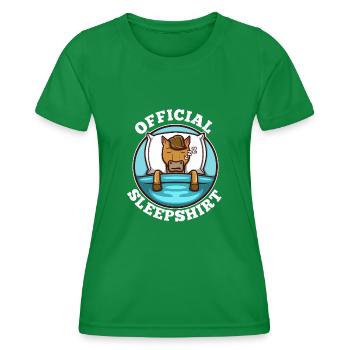 Chemise de nuit officielle Cheval - T-shirt sport Femme - vert - Devant - AI Model Female 172 dark (172cm)