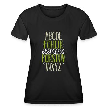 ABC Hello Kindergarten Back to School - T-shirt sport Femme - noir - Devant - AI Model Female 172 light (172cm)
