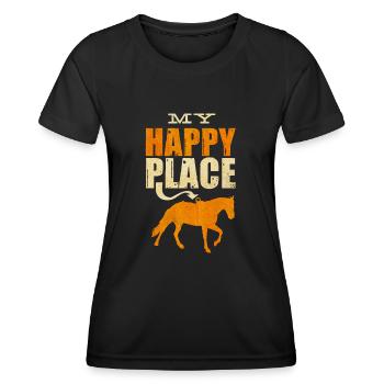 Reiten, Auf Dem Rücken Des Pferdes - Frauen Funktions-T-Shirt - Schwarz - Vorne - AI Model Female 172 light (172cm)