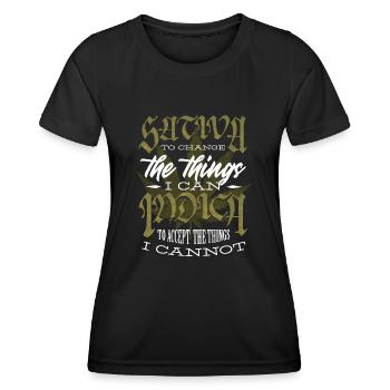 Sativa, Um Die Dinge Zu Ändern, Die Ich Kann - Frauen Funktions-T-Shirt - Schwarz - Vorne - AI Model Female 172 light (172cm)