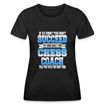 Try what your chess coach told you - Frauen Funktions-T-Shirt - Schwarz - Vorne - AI Model Female 172 light (172cm)