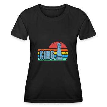 Chess - King - Women's Functional T-Shirt - black - Front - AI Model Female 172 light (172cm)