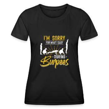 Burpees - T-shirt sport Femme - noir - Devant - AI Model Female 172 light (172cm)