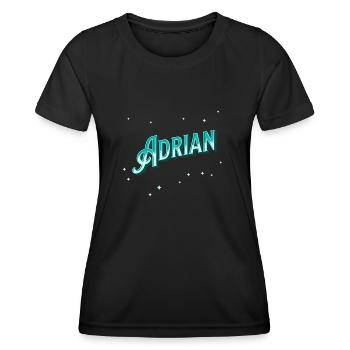 Adrian name personalized - Women's Functional T-Shirt - black - Front - AI Model Female 172 light (172cm)
