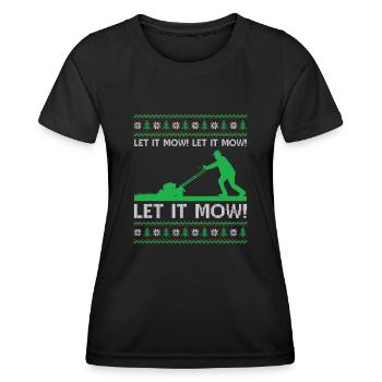 Affreuse tonte de Noël - Laissez-la tondre! Laissez-le tondre! Le - T-shirt sport Femme - noir - Devant - AI Model Female 172 light (172cm)
