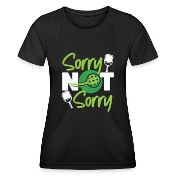 Pickleball désolé pas désolé - T-shirt sport Femme - noir - Devant - AI Model Female 172 light (172cm)