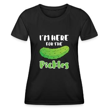 In Here For The Pickles - Women's Functional T-Shirt - black - Front - AI Model Female 172 light (172cm)