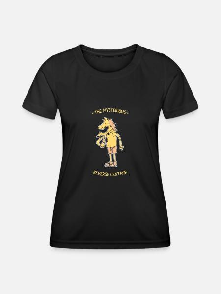 The Mysterious Reverse Centaur - Frauen Funktions-T-Shirt - Schwarz