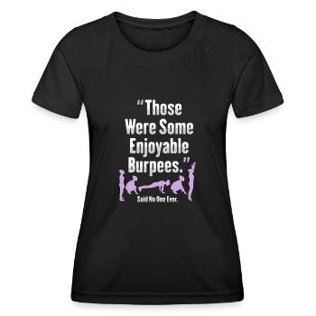 Burpees Girl Design pour femme aérobique - T-shirt sport Femme - noir - Devant - AI Model Female 172 light (172cm)