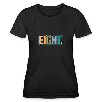 8e anniversaire Enfants Huit ans - T-shirt sport Femme - noir - Devant - AI Model Female 172 light (172cm)