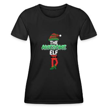 The awesome Elf incredible elf - Women's Functional T-Shirt - black - Front - AI Model Female 172 light (172cm)