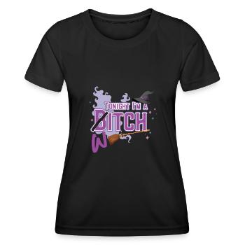 Tonight I M A Witch - Women's Functional T-Shirt - black - Front - AI Model Female 172 light (172cm)