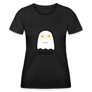 Gespenst - Frauen Funktions-T-Shirt - Schwarz - Vorne - AI Model Female 172 light (172cm)