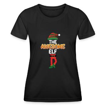 The awesome elf incredible elf - Women's Functional T-Shirt - black - Front - AI Model Female 172 light (172cm)