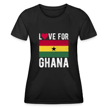 Drapeau du Ghana - T-shirt sport Femme - noir - Devant - AI Model Female 172 light (172cm)