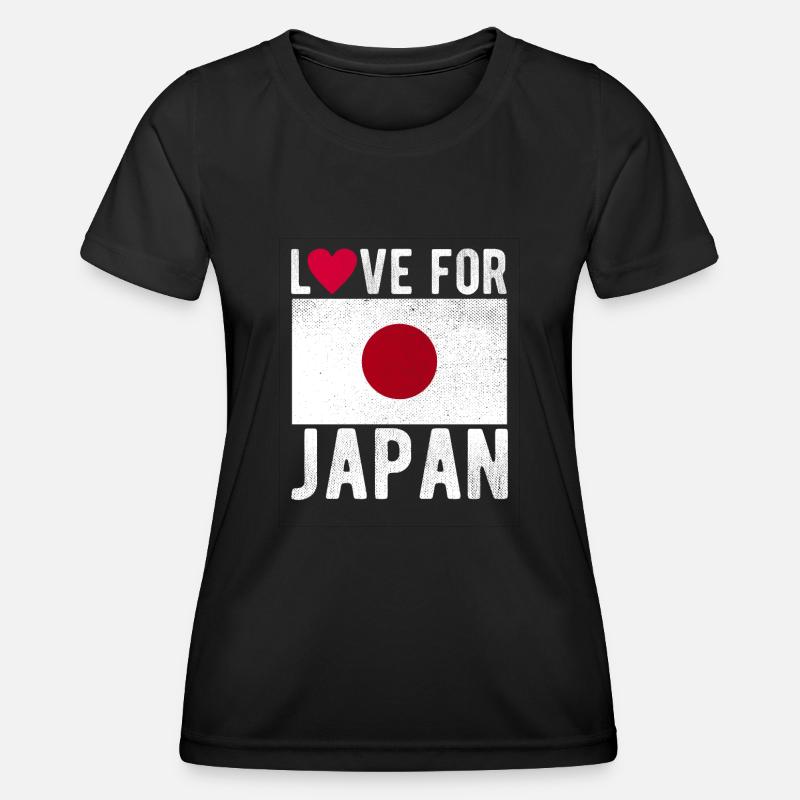 Japan Flag - Women's Functional T-Shirt - black