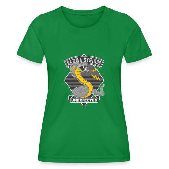 Karma strikes unexpectedly Tattoo snake cobra - Women's Functional T-Shirt - kelly green - Front - AI Model Female 172 dark (172cm)