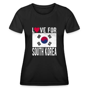South Korea Flag - Women's Functional T-Shirt - black - Front - AI Model Female 172 light (172cm)