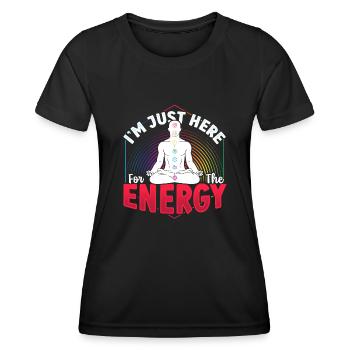 Conception de praticien de Reiki pour un guérisseur énergétique - T-shirt sport Femme - noir - Devant - AI Model Female 172 light (172cm)