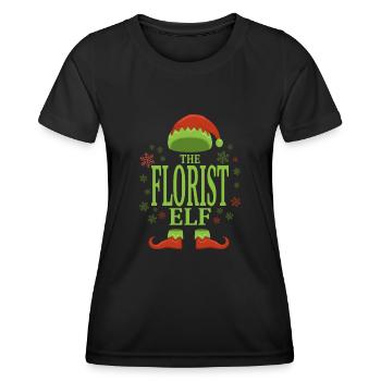 Florist Weihnachtself - Frauen Funktions-T-Shirt - Schwarz - Vorne - AI Model Female 172 light (172cm)