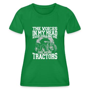 Farming Farmer Vintage Tractor The - Women's Functional T-Shirt - kelly green - Front - AI Model Female 172 dark (172cm)