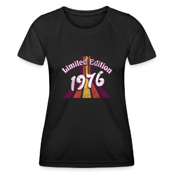 Limited Edition 1976 Vintage - Frauen Funktions-T-Shirt - Schwarz - Vorne - AI Model Female 172 light (172cm)