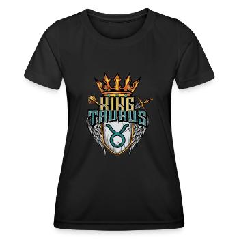 Stier Sternzeichen - Frauen Funktions-T-Shirt - Schwarz - Vorne - AI Model Female 172 light (172cm)