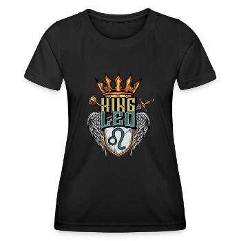 Löwe Sternzeichen - Frauen Funktions-T-Shirt - Schwarz - Vorne - AI Model Female 172 light (172cm)