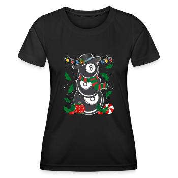 8-Ball Billard Spieler Billiard - Frauen Funktions-T-Shirt - Schwarz - Vorne - AI Model Female 172 light (172cm)