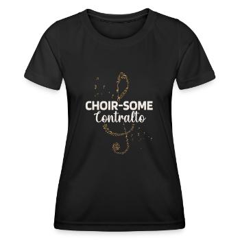 Chanteur d’opéra, voix, opéra - T-shirt sport Femme - noir - Devant - AI Model Female 172 light (172cm)