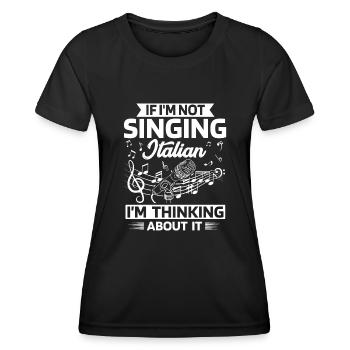 Chanteur d’opéra, voix, opéra - T-shirt sport Femme - noir - Devant - AI Model Female 172 light (172cm)
