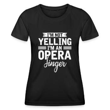 Chanteur d’opéra, voix, opéra - T-shirt sport Femme - noir - Devant - AI Model Female 172 light (172cm)