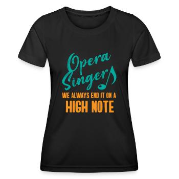 Chanteur d’opéra, voix, opéra - T-shirt sport Femme - noir - Devant - AI Model Female 172 light (172cm)