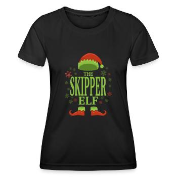 Skipper Weihnachtself - Frauen Funktions-T-Shirt - Schwarz - Vorne - AI Model Female 172 light (172cm)