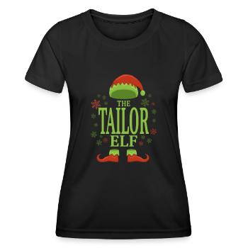 Schneider Weihnachtself - Frauen Funktions-T-Shirt - Schwarz - Vorne - AI Model Female 172 light (172cm)