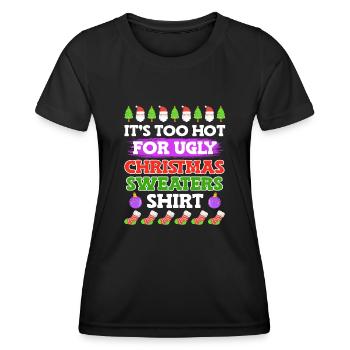 Ugly Christmas - Women's Functional T-Shirt - black - Front - AI Model Female 172 light (172cm)