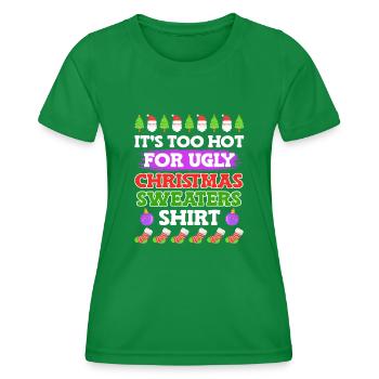 Noël moche - T-shirt sport Femme - vert - Devant - AI Model Female 172 dark (172cm)