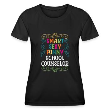 Smart Sexy Funny School Companion - Women's Functional T-Shirt - black - Front - AI Model Female 172 light (172cm)