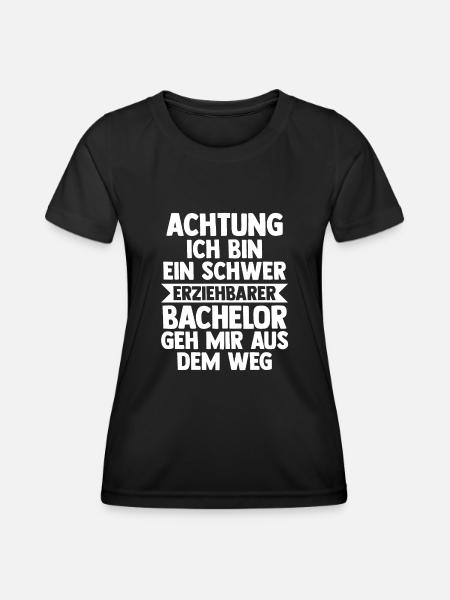 Student Akademiker Uni Abschlussfeier Bachelor - Frauen Funktions-T-Shirt - Schwarz