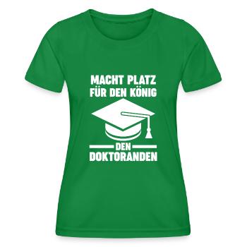 Doktor Abschluss Doktorand König Promotion Doktort - Frauen Funktions-T-Shirt - Kelly Green - Vorne - AI Model Female 172 dark (172cm)