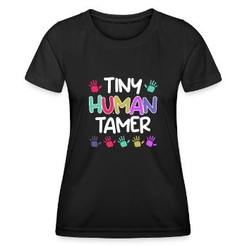 Jardin d’enfants Kinderzähmer Jardin d’enfants Erzieher - T-shirt sport Femme - noir - Devant - AI Model Female 172 light (172cm)
